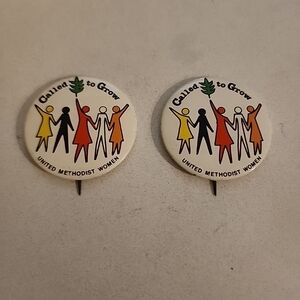 United Methodist Women "Called To Grow" Pinback Buttons